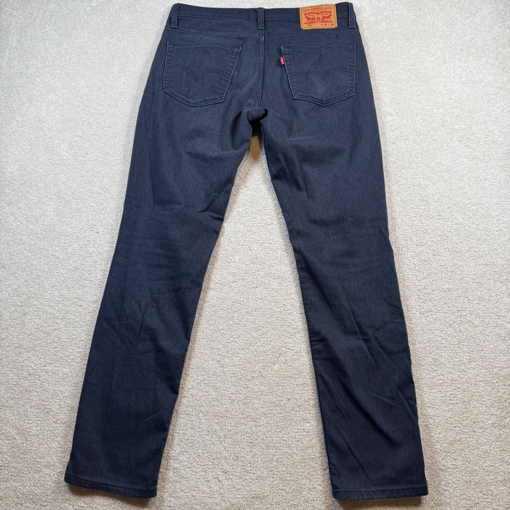 Levi's 511 Mens 31x32 Dark Wash Slim Fit Pants Cotton Polyester Blend - Picture 3 of 10